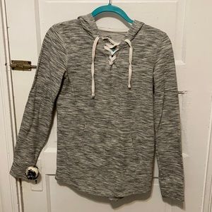 XS grey long sleeved hooded tunic